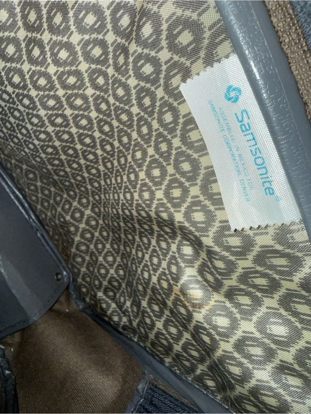 Vintage Samsonite Silhouette Carry On Overnight Travel Bag grey Adjustable Strap